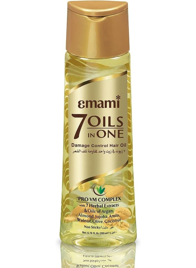 Emami 7 Oils in 1 Hair Oil - Nourishment & Strength (200ml) - Image 2